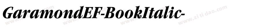 GaramondEF-BookItalic字体转换