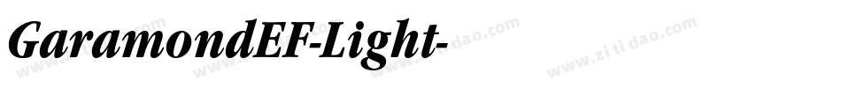 GaramondEF-Light字体转换