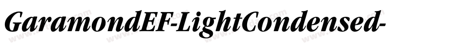 GaramondEF-LightCondensed字体转换