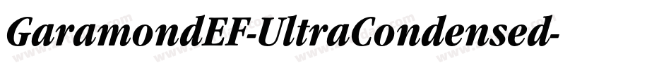 GaramondEF-UltraCondensed字体转换