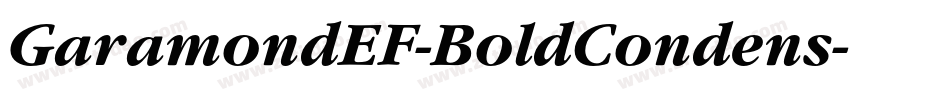 GaramondEF-BoldCondens字体转换
