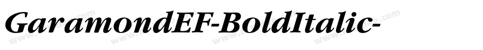 GaramondEF-BoldItalic字体转换