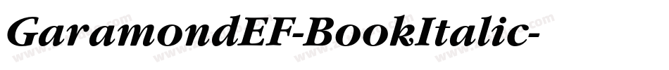 GaramondEF-BookItalic字体转换