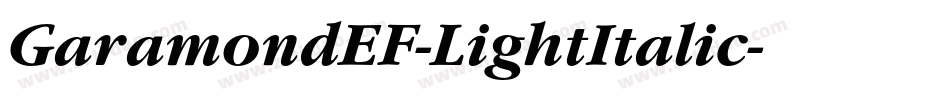 GaramondEF-LightItalic字体转换