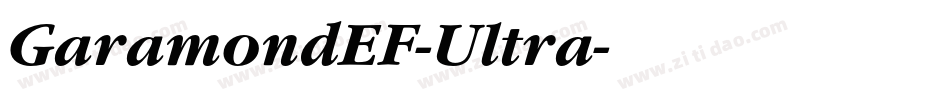 GaramondEF-Ultra字体转换