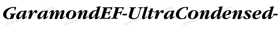 GaramondEF-UltraCondensed字体转换
