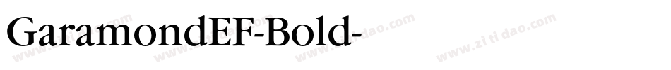 GaramondEF-Bold字体转换