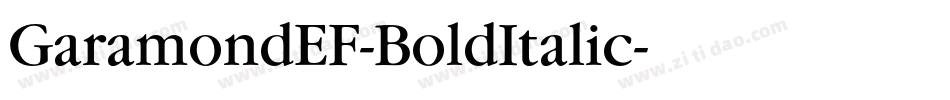GaramondEF-BoldItalic字体转换