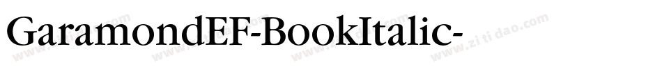 GaramondEF-BookItalic字体转换
