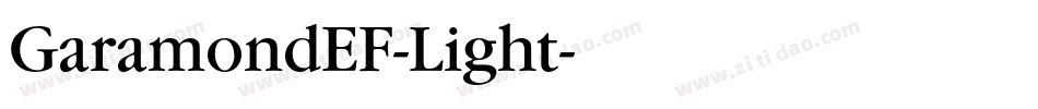 GaramondEF-Light字体转换