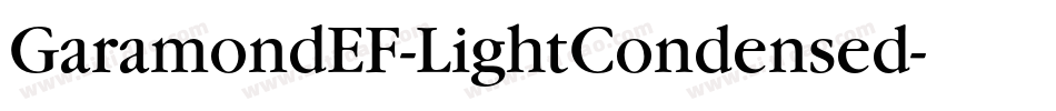 GaramondEF-LightCondensed字体转换