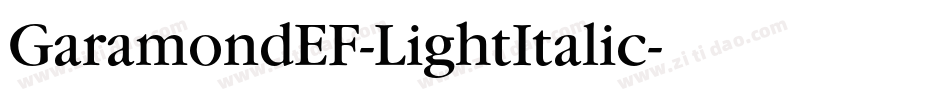 GaramondEF-LightItalic字体转换