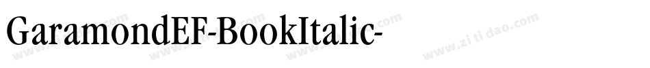 GaramondEF-BookItalic字体转换