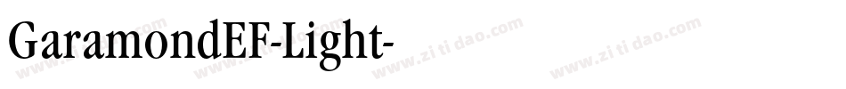 GaramondEF-Light字体转换