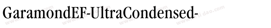 GaramondEF-UltraCondensed字体转换