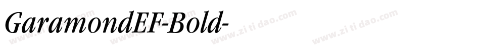 GaramondEF-Bold字体转换