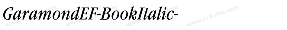 GaramondEF-BookItalic字体转换