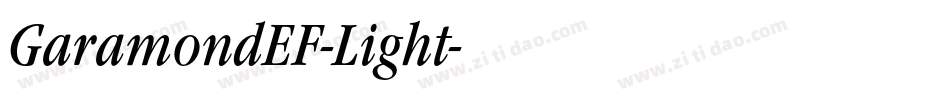 GaramondEF-Light字体转换