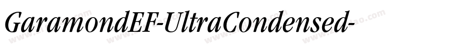 GaramondEF-UltraCondensed字体转换