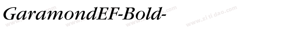 GaramondEF-Bold字体转换