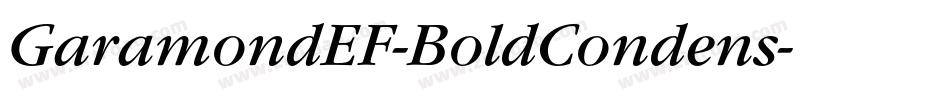 GaramondEF-BoldCondens字体转换