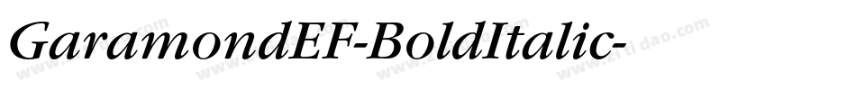 GaramondEF-BoldItalic字体转换