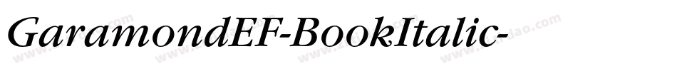 GaramondEF-BookItalic字体转换