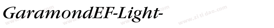 GaramondEF-Light字体转换