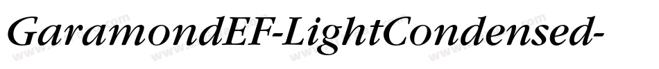 GaramondEF-LightCondensed字体转换