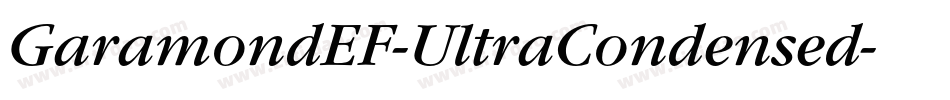 GaramondEF-UltraCondensed字体转换