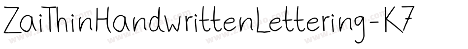 ZaiThinHandwrittenLettering-K7VnZ字体转换