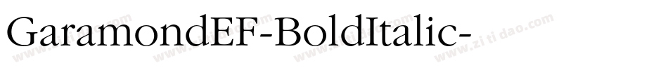 GaramondEF-BoldItalic字体转换