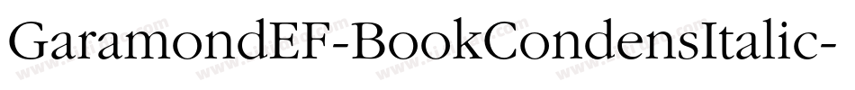 GaramondEF-BookCondensItalic字体转换