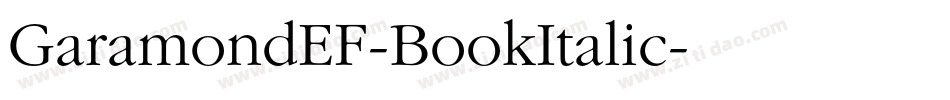 GaramondEF-BookItalic字体转换