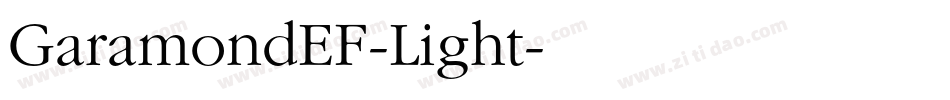 GaramondEF-Light字体转换