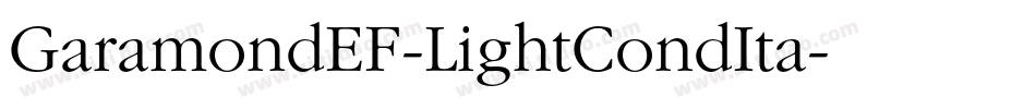 GaramondEF-LightCondIta字体转换