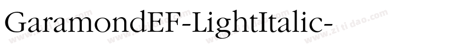 GaramondEF-LightItalic字体转换