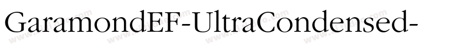 GaramondEF-UltraCondensed字体转换