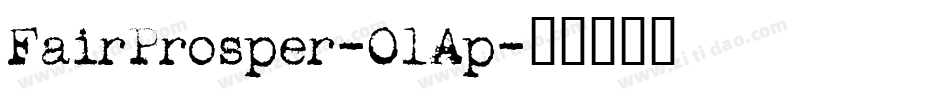 FairProsper-OlAp字体转换