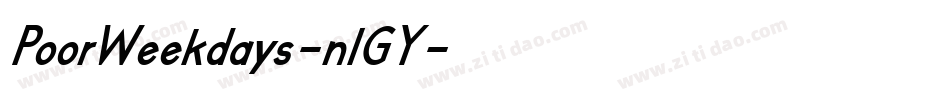 PoorWeekdays-n1GY字体转换