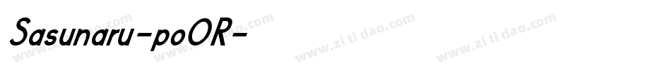 Sasunaru-poOR字体转换