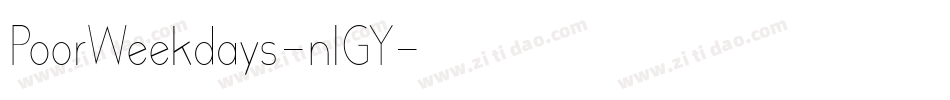 PoorWeekdays-n1GY字体转换