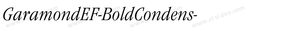 GaramondEF-BoldCondens字体转换