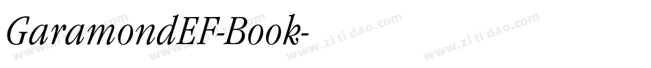 GaramondEF-Book字体转换
