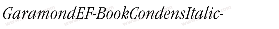 GaramondEF-BookCondensItalic字体转换