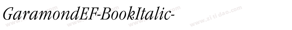 GaramondEF-BookItalic字体转换