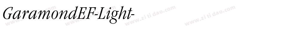GaramondEF-Light字体转换