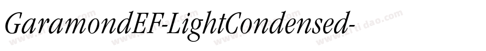 GaramondEF-LightCondensed字体转换