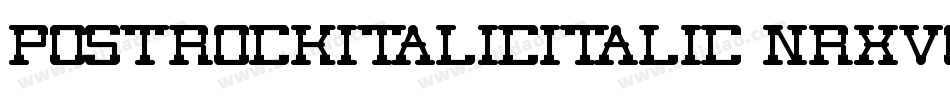 PostRockItalicItalic-nRxvO字体转换