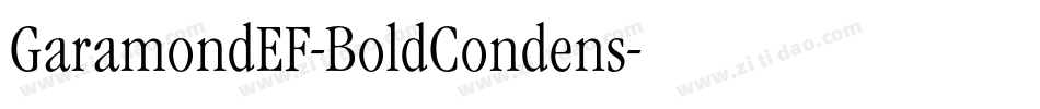 GaramondEF-BoldCondens字体转换